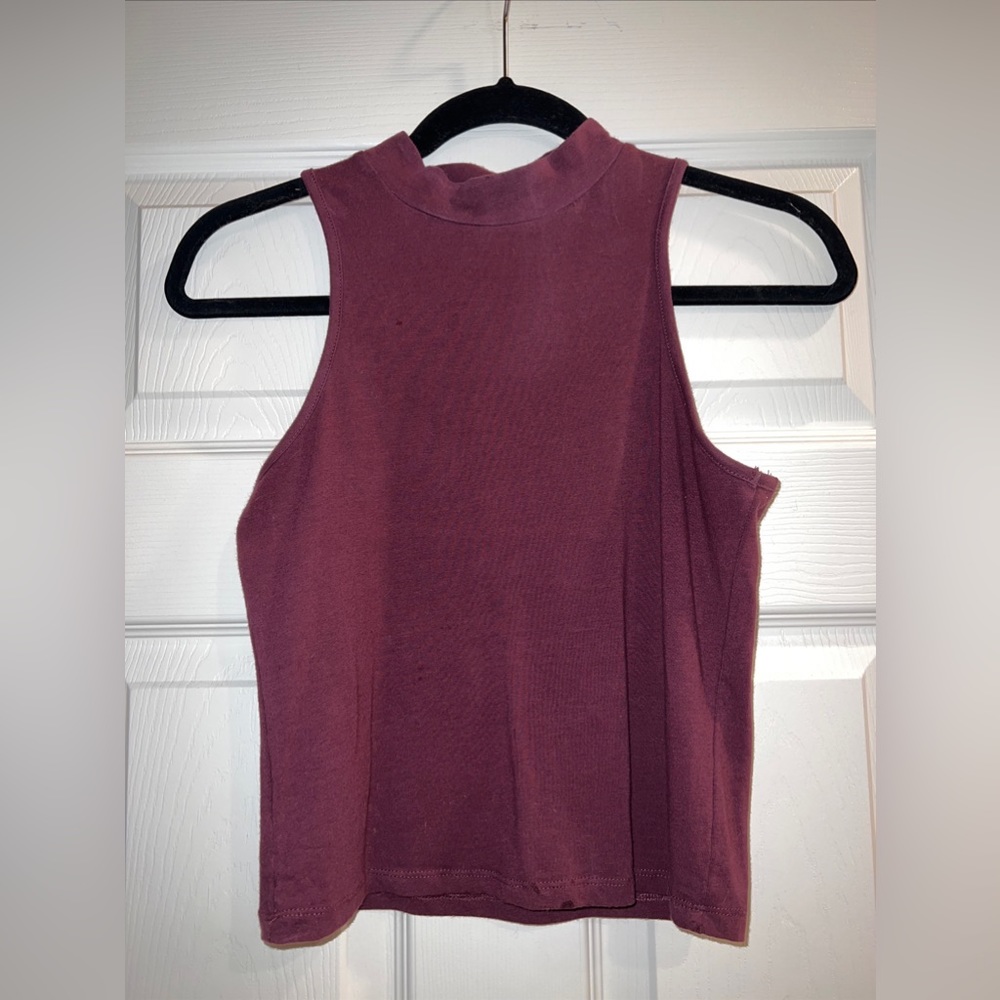 Essentials by Full Tilt Mock Neck Crop Tank- Medium